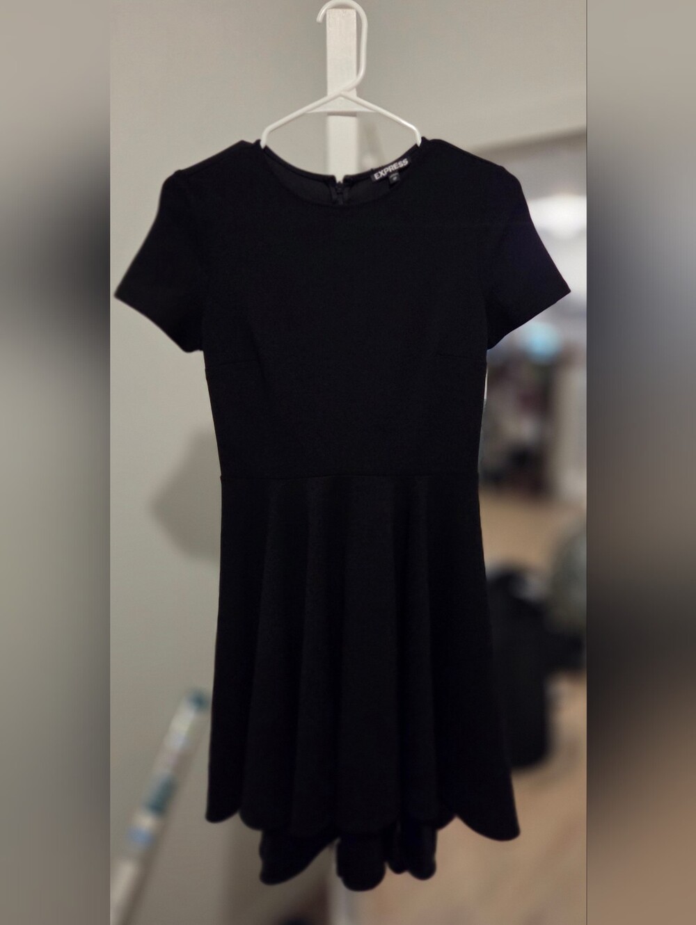 Express Women's High-Low Fit And Flare Black Dress Size XS/TP